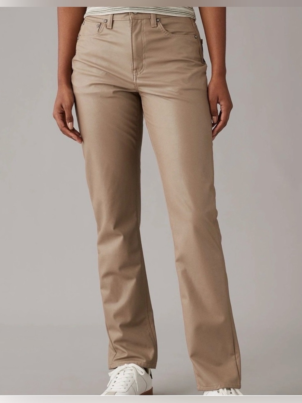 New American Eagle super high-rise straight Stretch Faux Leather Pants Size 18S